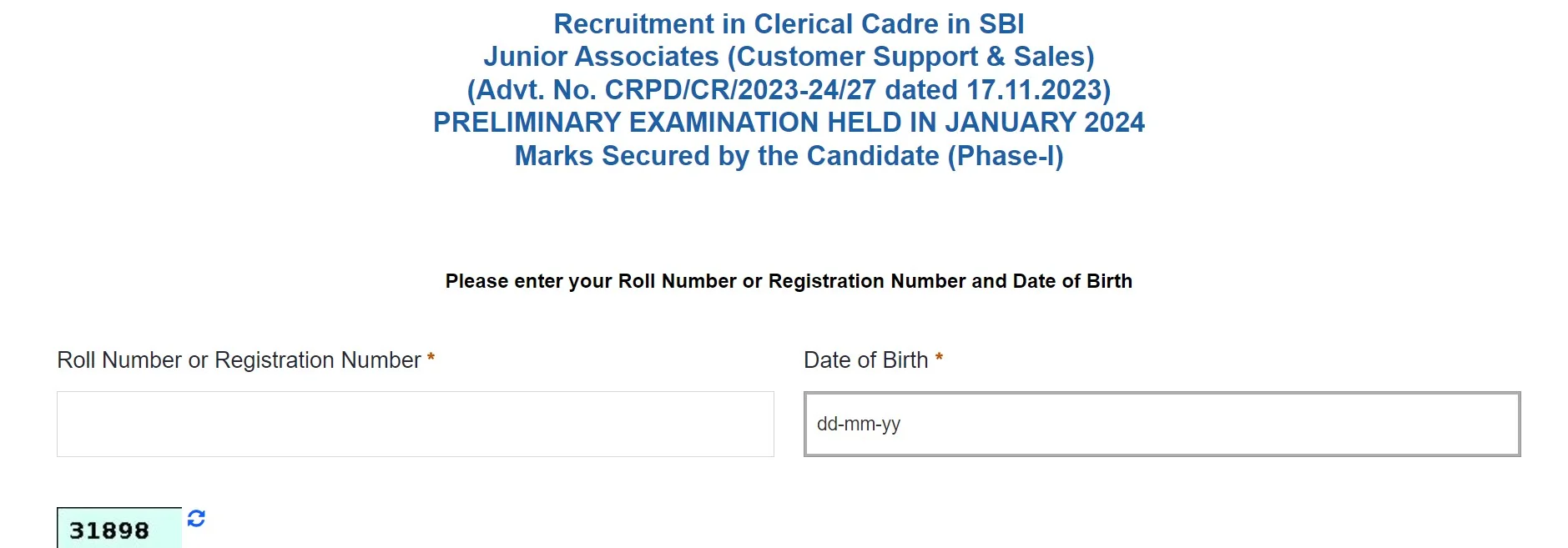 SBI Clerk Prelims Result 2024 Declared