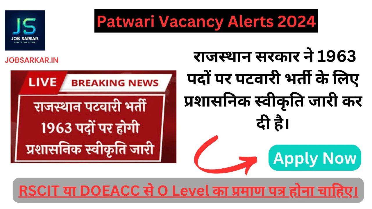 Patwari Vacancy Alerts 2024