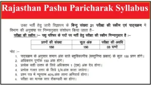 Rajasthan Animal Attendant Syllabus 2025 & Exam Pattern PDF Download करें यहां से