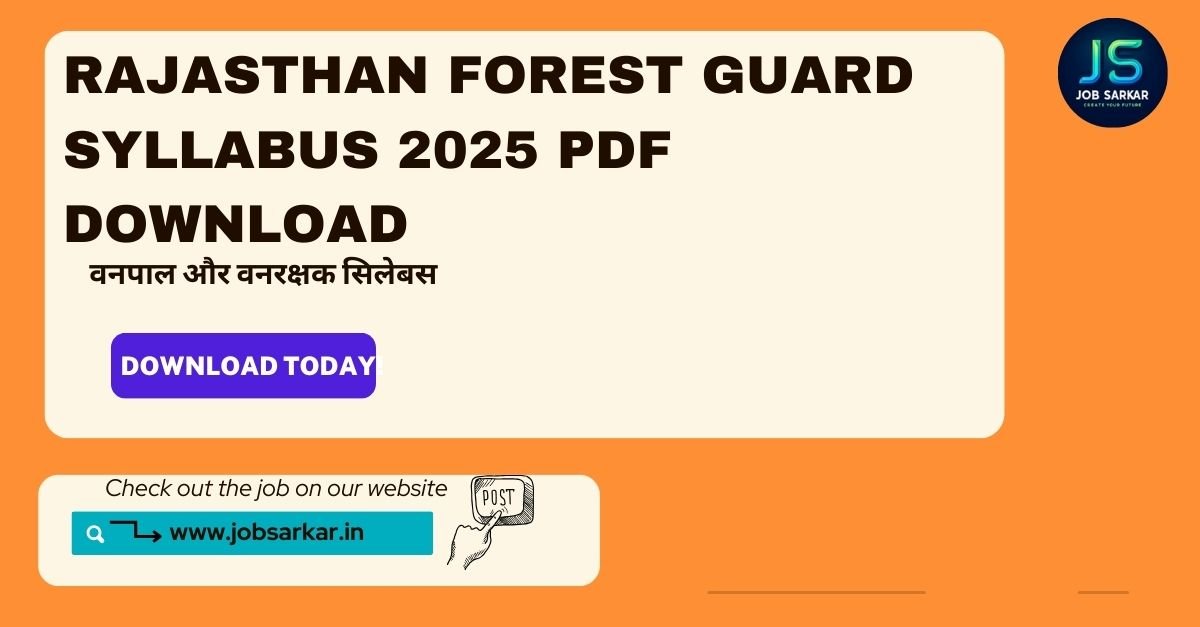 Rajasthan Forest Guard Syllabus 2025 PDF Download