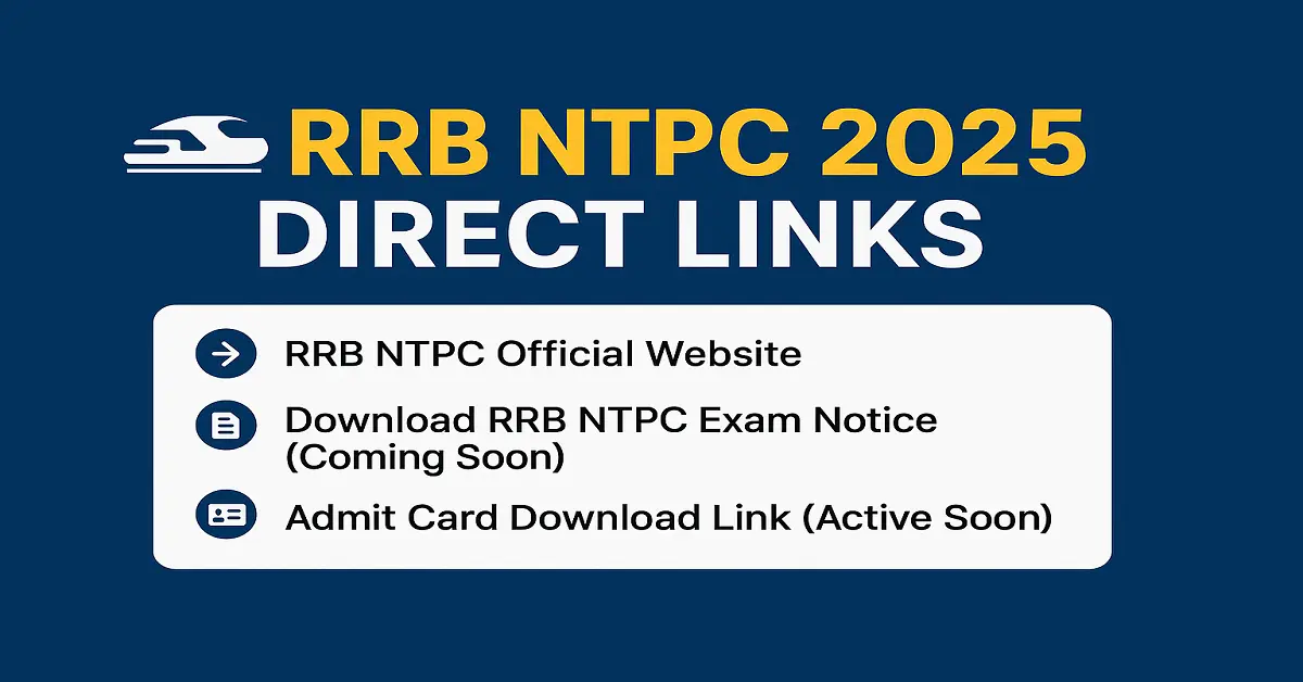 Railway RRB NTPC Exam Date 2025