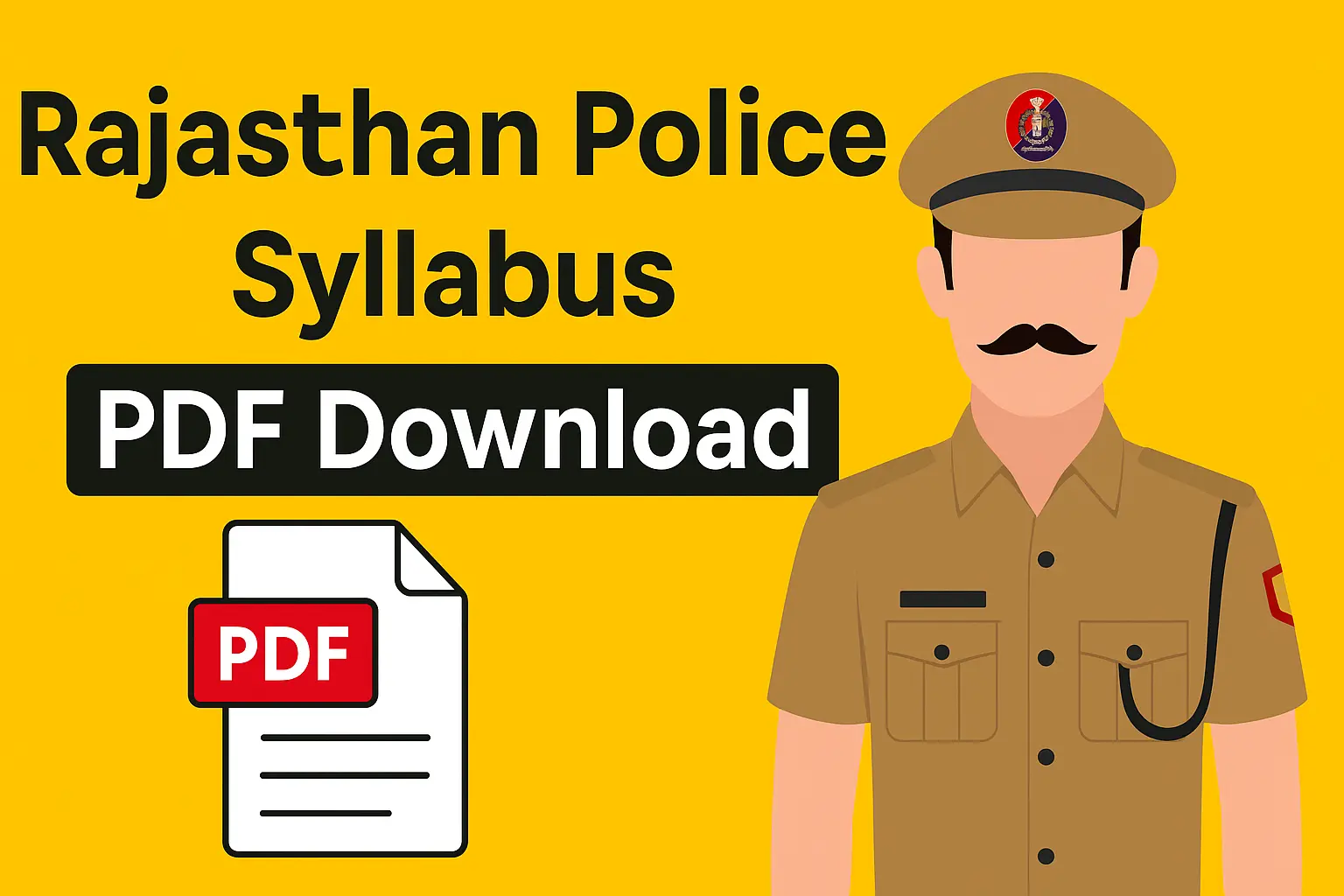 Rajasthan Police Syllabus 2025 PDF Download: राजस्थान पुलिस कांस्टेबल नया सिलेबस यहां से करें डाउनलोड