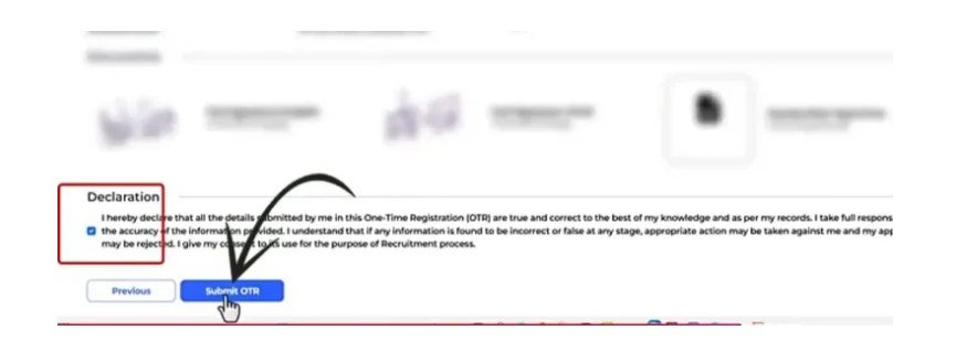 OTR eKYC Online Form Submit 
