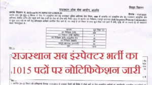 Rajasthan Police SI Bharti 2025: RPSC द्वारा नई भर्ती का नोटिफिकेशन जारी, सिलेबस Free PDF Download और चयन प्रक्रिया देखें