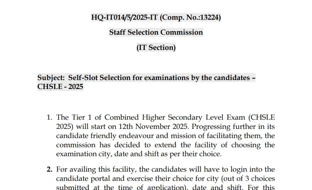 SSC Exam Date 2025: CHSL, MTS, CPO, JE Exam Schedule at ssc.gov.in – Check Admit Card Dates and Latest Updates