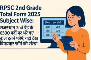 RPSC 2nd Grade Total Form 2025 Subject Wise: राजस्थान 2nd ग्रेड के 6500 पदों पर सवा 12 लाख आवेदन, देखें विषयवार फॉर्म की संख्या