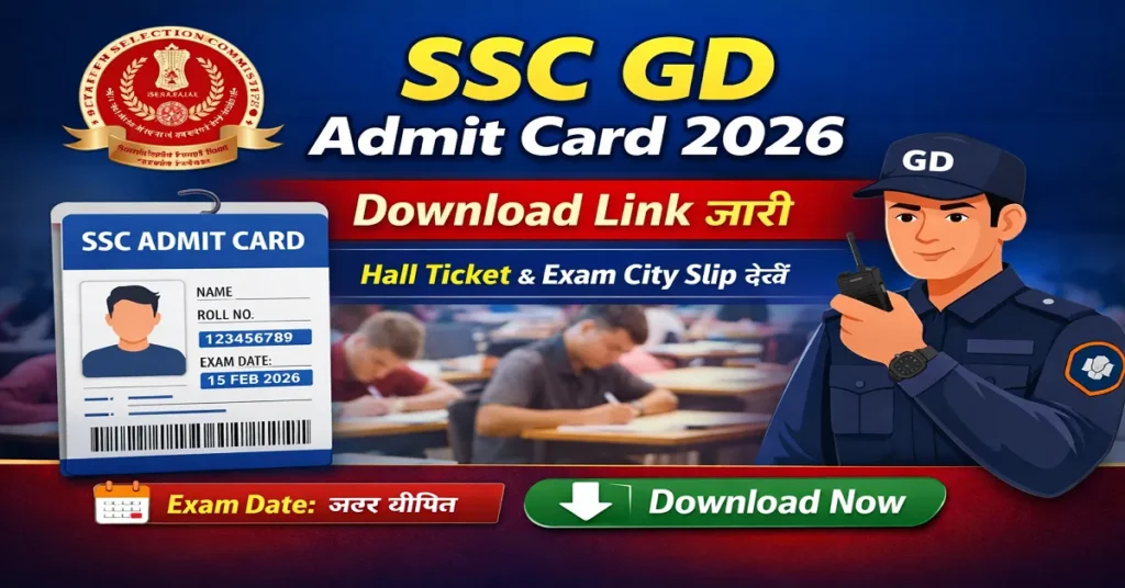SSC GD Admit Card 2026 Download Link Official Notice