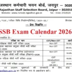 RSSB Exam Calendar 2026 PDF Download New Exam Dates Rajasthan