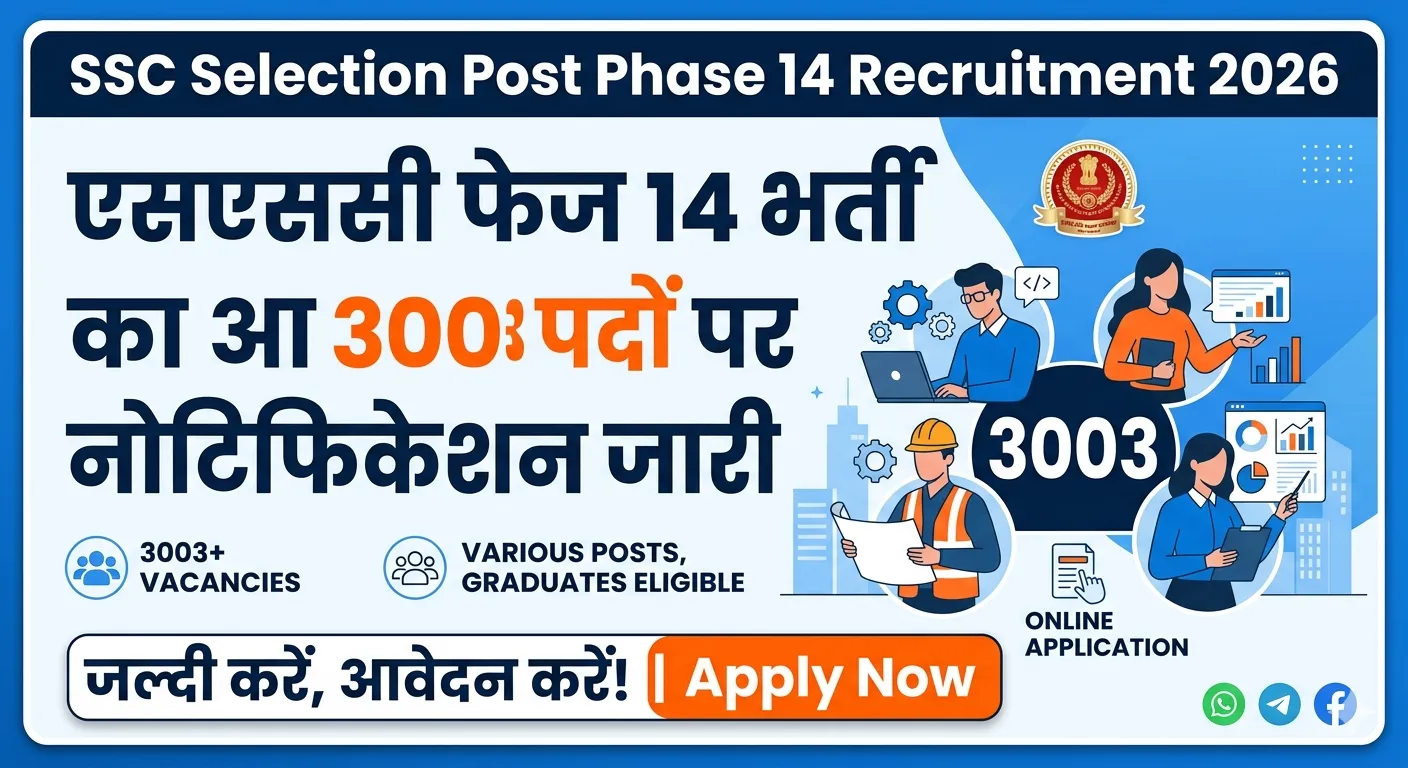 SSC Selection Post Phase 14 Recruitment 2026 Notification